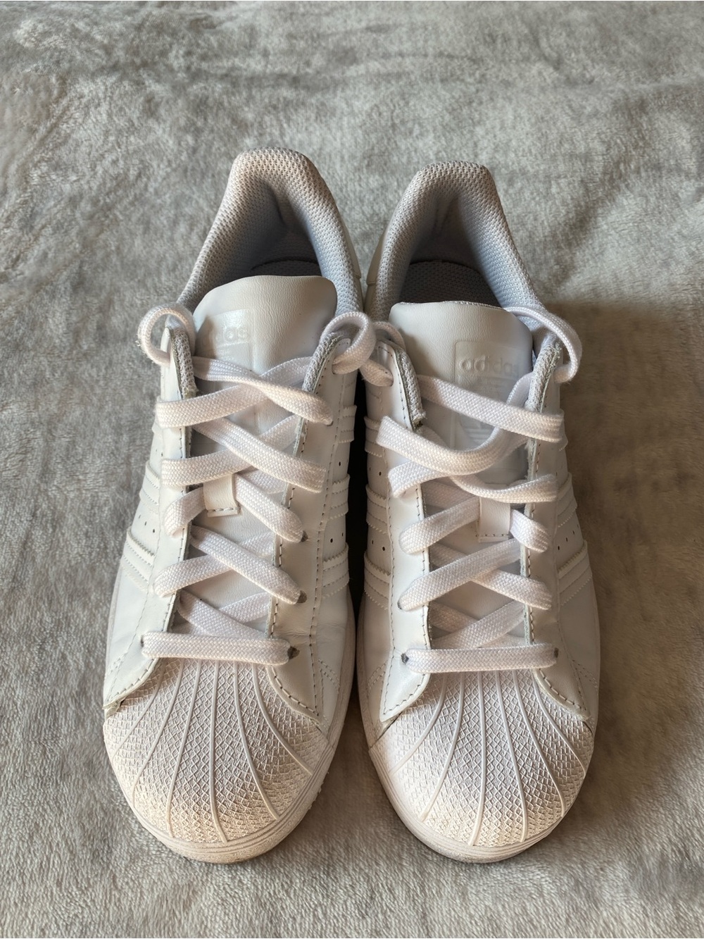 Adidas Originals Superstar White Leather Shell Toe Sneakers Women's Size 5.5